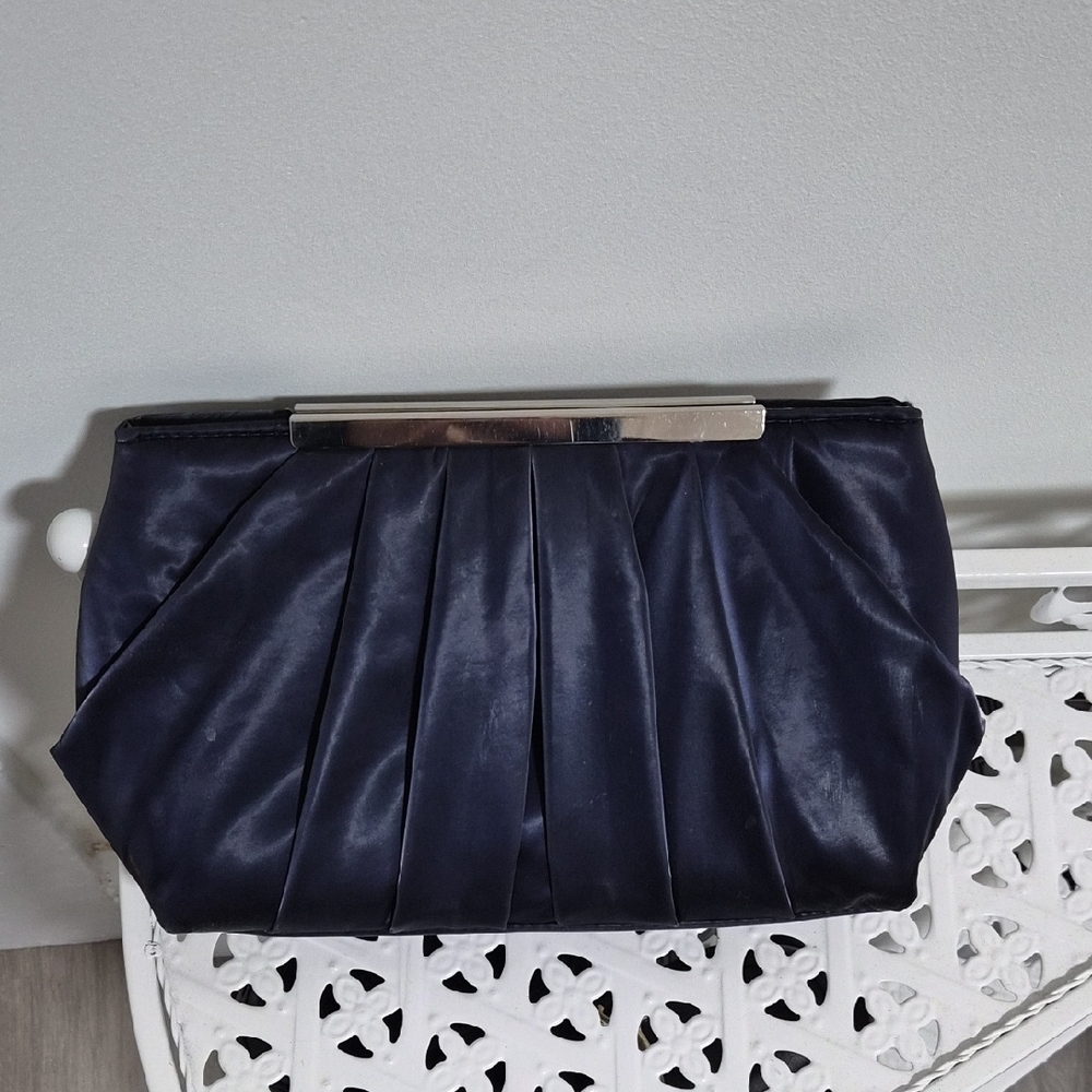 AKIRA Midnight Blue Pleated Clutch